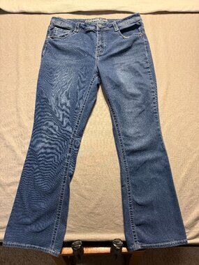 Copper Flash Curvy Bootcut Jeans Size 12 Western Y2K Embroidered Pockets